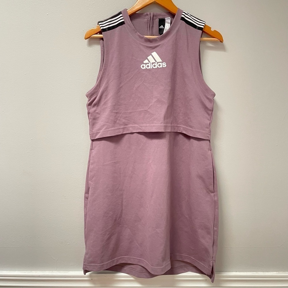 ADIDAS Womens S Sportswear Game and Go Sporty Dress Sleeveless Casual purple - Picture 5 of 11